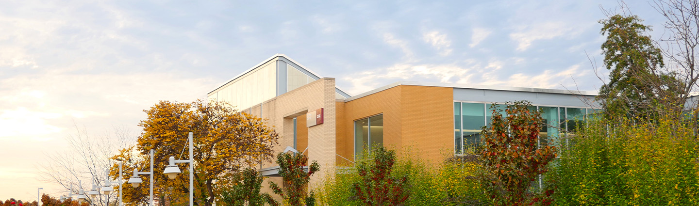 View of Student Center Building at Sunset