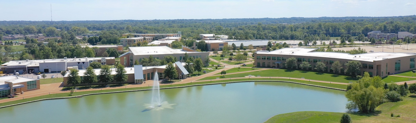 Aerial shot of campus.
